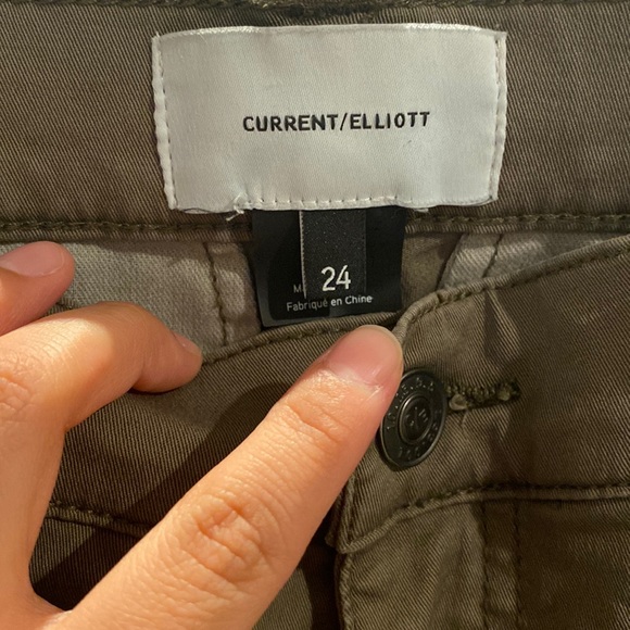 Striped green women’s jeans - Picture 2 of 2